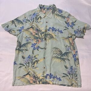 Tommy Bahama Men's Bird Dream Hawaiian tropical print 100% silk - Size XLT